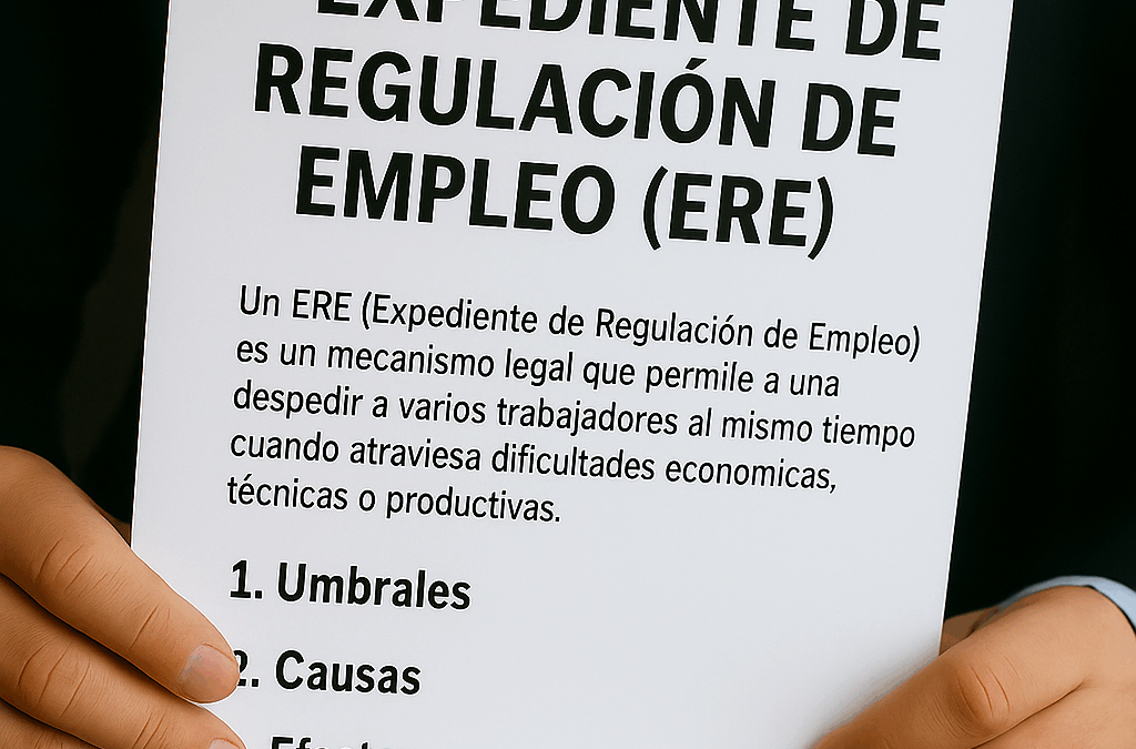 Despidos colectivos – Expedientes de Regulación de Empleo (ERE)