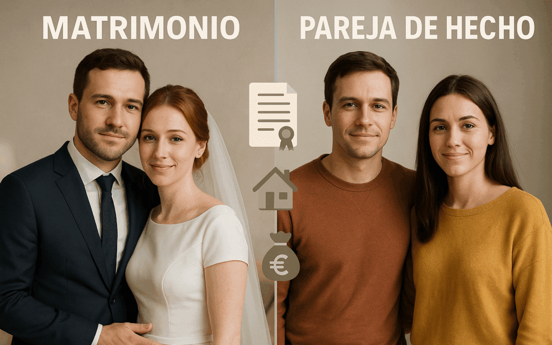 Pareja de hecho y matrimonio: diferencias legales en herencias, pensiones y derechos fiscales